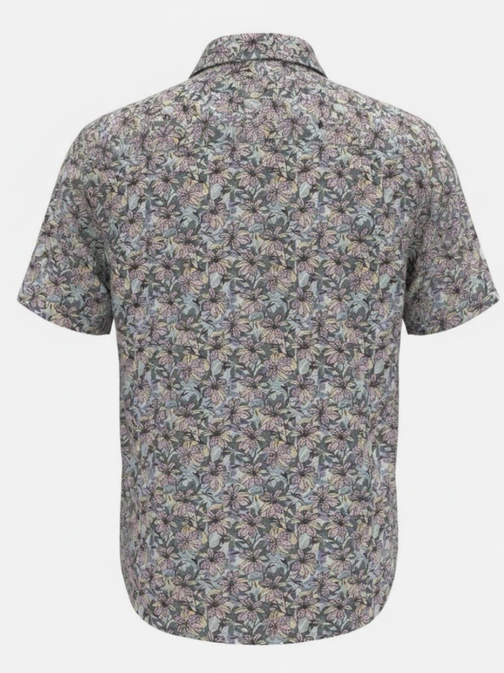💕 ROBERT GRAHAM Silverman linen short sleeve NEW size S grey floral check purple